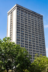 Medellin, Antioquia. Colombia &ndash; February 23, 2024. Palace of Justice building was completed in 1988.