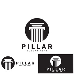 pillar law firm icon vector illustration template design