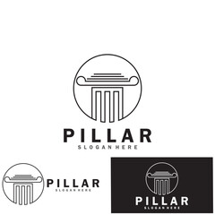 pillar law firm icon vector illustration template design