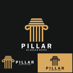 pillar law firm icon vector illustration template design