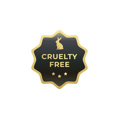 Cruelty Free label stamp vector isolated EPS. Best Cruelty Free label for product packaging design element. Cruelty Free symbol for Product packaging Design Element.