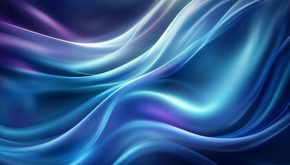 Obraz premium A high-resolution abstract wavy gradient background in vibrant blues and purples, with a soft blur effect.