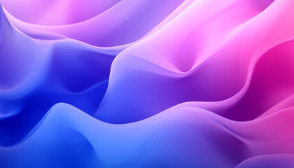 Obraz premium A high-resolution abstract wavy gradient background in vibrant blues and purples, with a soft blur effect.