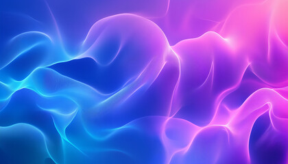 Obraz premium A high-resolution abstract wavy gradient background in vibrant blues and purples, with a soft blur effect.