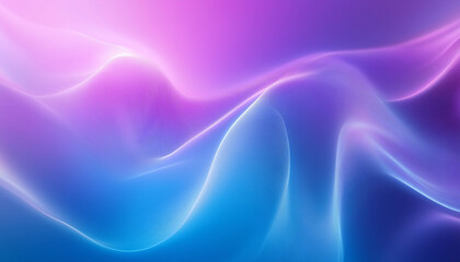 Obraz premium A high-resolution abstract wavy gradient background in vibrant blues and purples, with a soft blur effect.