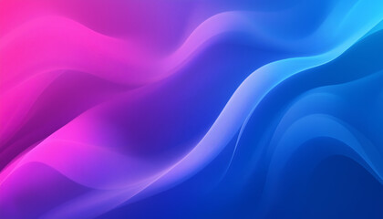 Obraz premium A high-resolution abstract wavy gradient background in vibrant blues and purples, with a soft blur effect.
