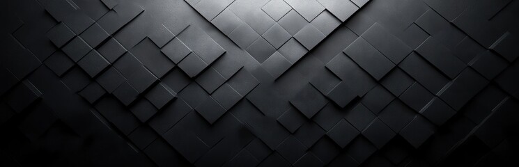 Black Geometric Pattern with Ambient Lighting for Modern Design