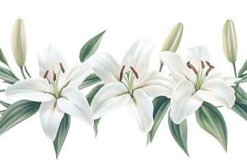 Elegant White Lilies: A Floral Masterpiece