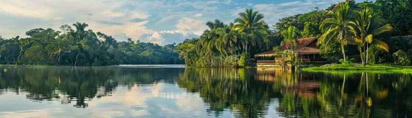 Eco-tourism in a tropical rainforest