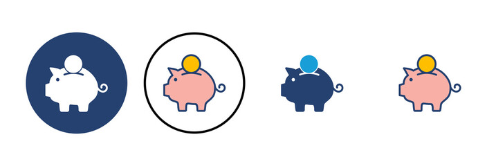 Obraz premium Piggy bank icon vector. piggy money icon