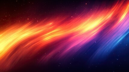 Obraz premium Abstract wave of vibrant colors flowing seamlessly through a cosmic background