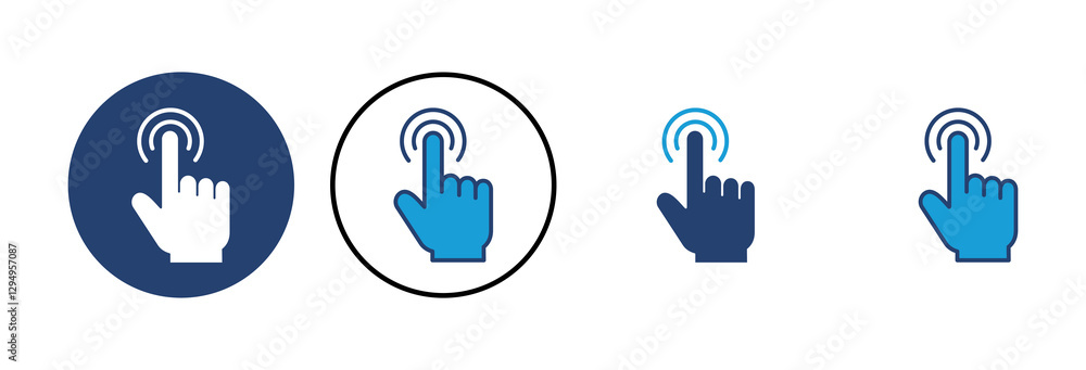 Poster hand click icon vector. pointer icon vector. hand cursor icon vector