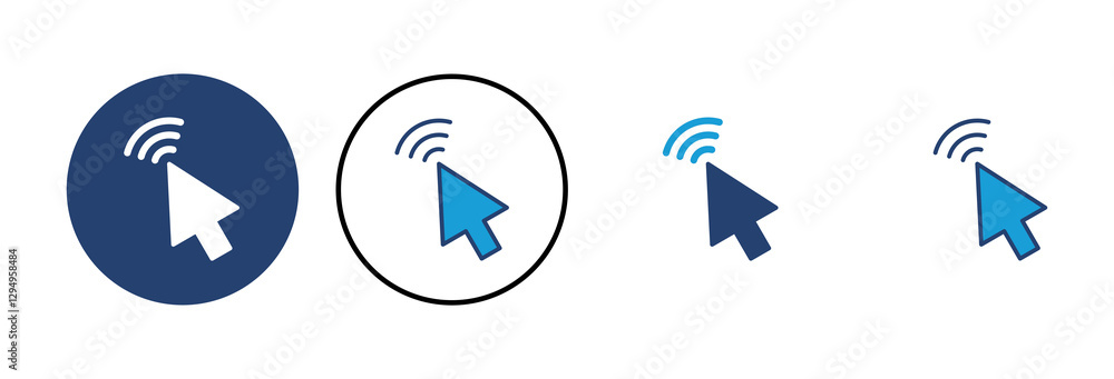 Poster click icon vector. pointer arrow icon. cursor icon vector