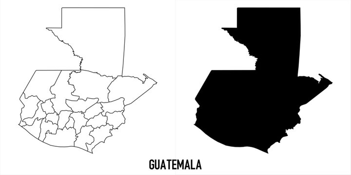 High detailed vector map - guatemala