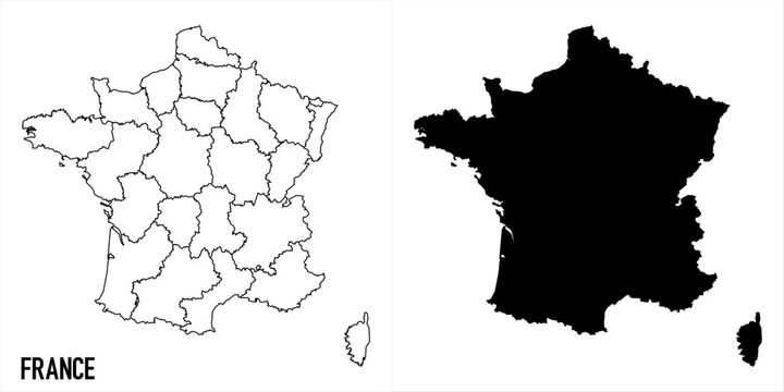 High detailed vector map - france