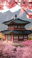 Obraz premium Spring Palace Pagoda, Mountains
