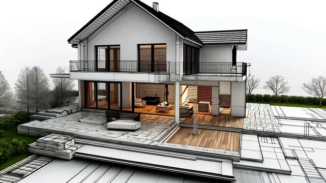 Modern House Design Blueprint