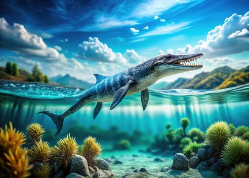 Tylosaurus Proriger Tilt-Shift Miniature Prehistoric Ocean Sea Monster Cretaceous Period  Paleontology  Fossil  Reptile