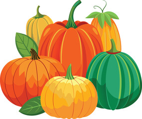  Group of different varieties vegetables isolated on white background vector art illustration 