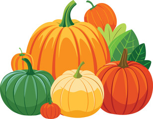  Group of different varieties vegetables isolated on white background vector art illustration 