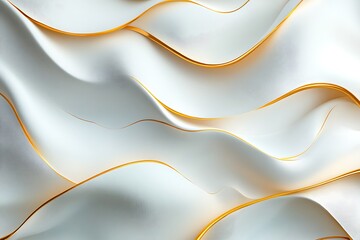 Obraz premium White gold waves abstract background