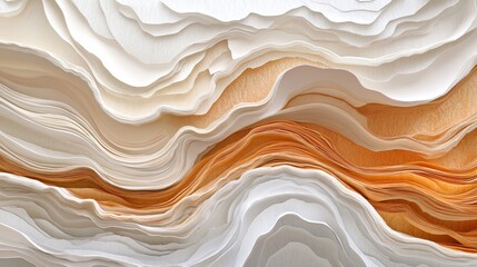 Obraz premium Detailed layers of textured paper showcase creativity and craftsmanship in a minimalist artwork