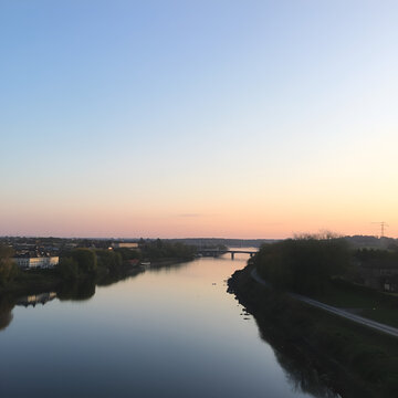 Rubbish dumped on the banks of the River Medway at Strood in kent.