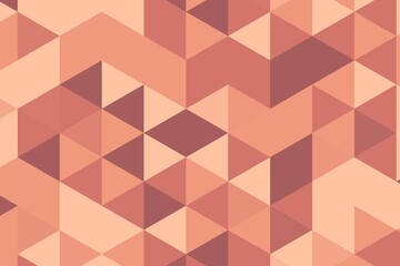 Geometric triangular abstract pattern in soft brown and pink hues. Modern polygon concept