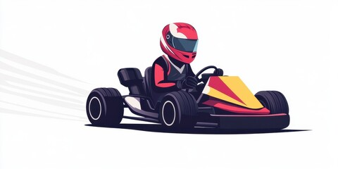 Go-Kart Racer in Action: Speed, Thrills, and Competition