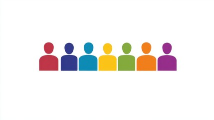 Obraz premium Colorful Team Unity: A Diverse Group of People