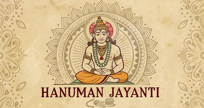 illustration of the legend of hanuman jayanti.