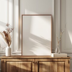 Boho poster mockup, boho background, beautiful poster mockup