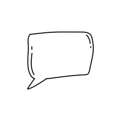 Bubble speech outline style on white background. Bubble speech for comic decoration