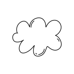 Bubble speech outline style on white background. Bubble speech for comic decoration