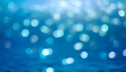 Abstract underwater bokeh lights blurred background with blue, aqua and turquoise sparkling glowing bokeh confetti	
