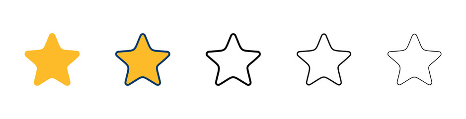 Star Icon vector isolated on white background. Star vector icon. Rating symbol