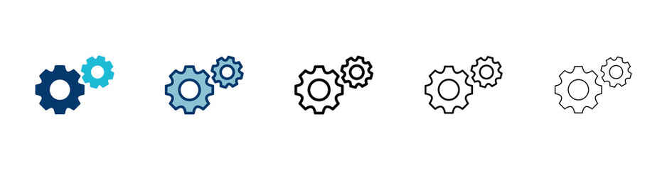 Fototapeta premium setting Icon vector isolated on white background. setting vector icon. Cog settings Icon Symbol. Gear