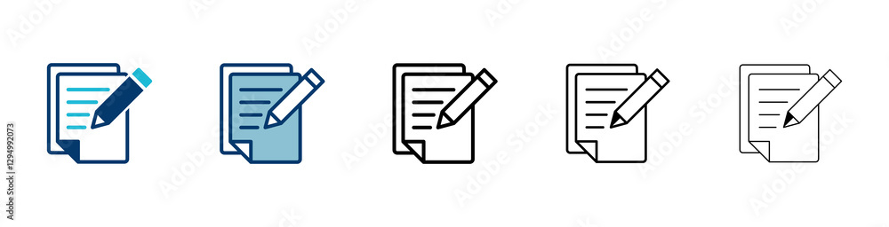 Poster note icon vector isolated on white background. taking note icon vector. edit line icon. document wri