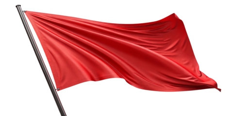 Red Flag Waving in the Wind – Isolated on Transparent Background
Realistic Red Flag Fluttering – Cutout PNG with Transparent Background