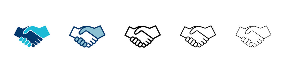Business handshake icon vector isolated on white background. Handshake icon vector. contract agreement. Trust icon vector. Deal. Done. partnership icon
