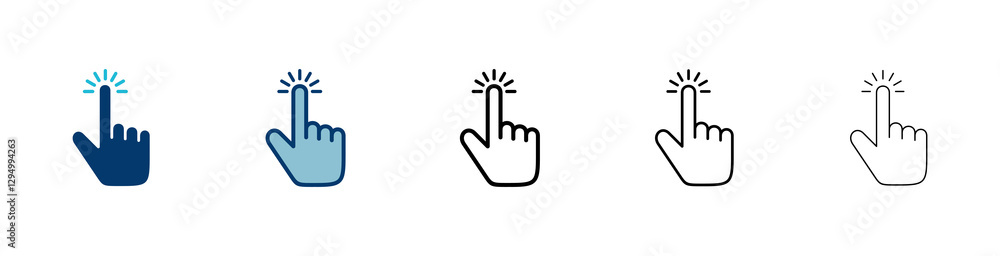 Aufkleber hand click icon vector isolated on white background. pointer icon vector. hand cursor icon vector