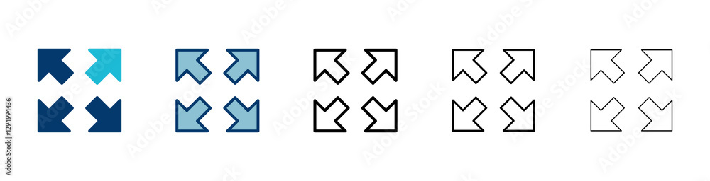 Poster fullscreen icon vector isolated on white background. expand to full screen icon. fullscreen sign ico