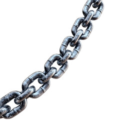 Chain silver texture set metal isolated on transparent background