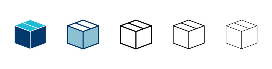 Box icon vector isolated on white background. Cardboard box, packaging open. Box vector icon