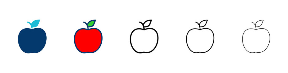 Apple icon vector isolated on white background. Apple vector icon.