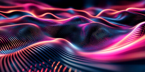 A visually stunning 3D abstract background with swirling neon vortexes, glowing fractal patterns, and seamless digital reflections. The smooth energy waves create a futuristic and immersive experience