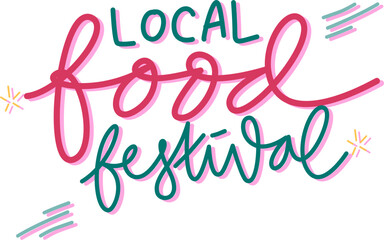 Local Food Festival Vlog Title Lettering
