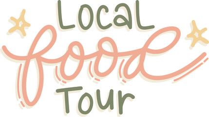 Local Food Tour Vlog Title Lettering