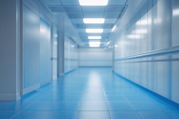 Soft Blue and White Blurred Background for a Clean Clinical Environment