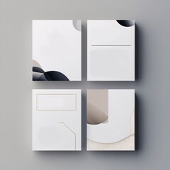 Modern office interior design with white furniture and stationery elements